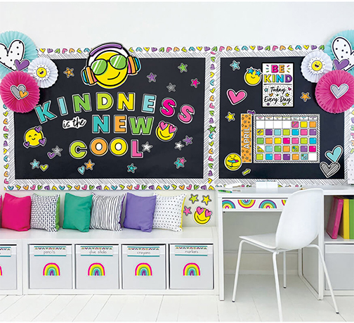 Kind Vibes Calendar Bulletin Board Set - KidDu Toys & Crafts